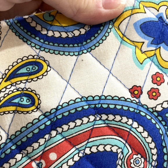 Vera Bradley Marina Paisley Multi Color Large Shoulderbag Tote Quilted Purse - Picture 8 of 10